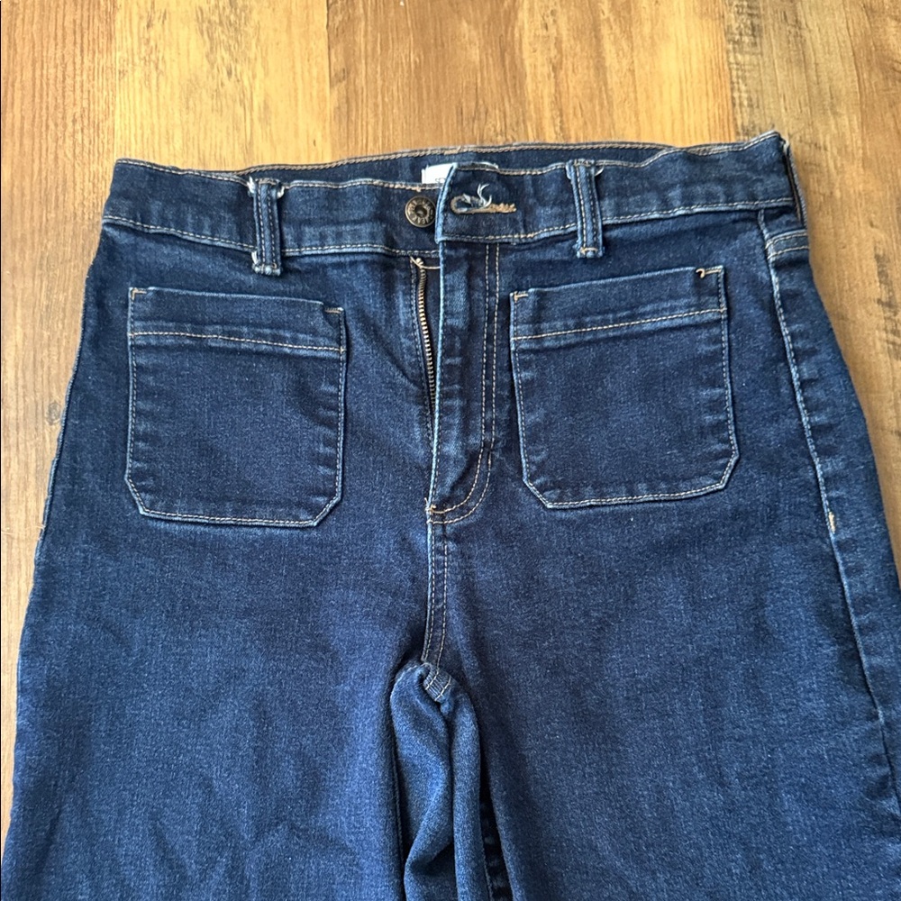 Sneak Peek High Rise Dark Blue Jeans